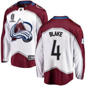 Rob Blake Men's Fanatics Branded Colorado Avalanche Breakaway White Away 2022 Stanley Cup Champions Jersey