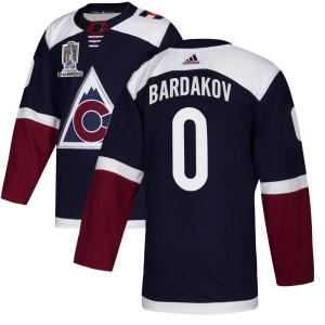 Zakhar Bardakov Youth Adidas Colorado Avalanche Authentic Navy Alternate 2022 Stanley Cup Champions Jersey