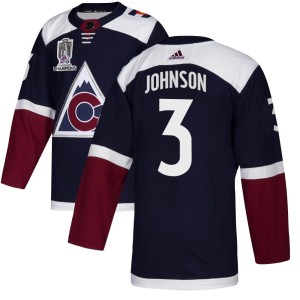 Jack Johnson Youth Adidas Colorado Avalanche Authentic Navy Alternate 2022 Stanley Cup Champions Jersey