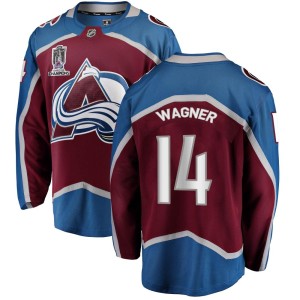 Chris Wagner Youth Fanatics Branded Colorado Avalanche Breakaway Maroon Home 2022 Stanley Cup Champions Jersey