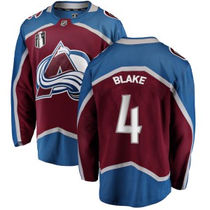 Rob Blake Youth Fanatics Branded Colorado Avalanche Breakaway Maroon Home 2022 Stanley Cup Final Patch Jersey
