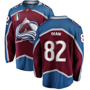 Ivan Ivan Youth Fanatics Branded Colorado Avalanche Breakaway Maroon Home 2022 Stanley Cup Final Patch Jersey