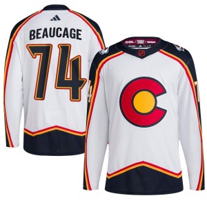 Alex Beaucage Youth Adidas Colorado Avalanche Authentic White Reverse Retro 2.0 Jersey