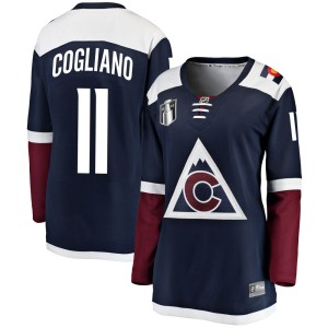 Andrew Cogliano Women's Fanatics Branded Colorado Avalanche Breakaway Navy Alternate 2022 Stanley Cup Final Patch Jersey