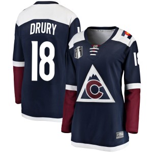 Chris Drury Women's Fanatics Branded Colorado Avalanche Breakaway Navy Alternate 2022 Stanley Cup Final Patch Jersey