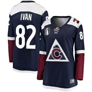 Ivan Ivan Women's Fanatics Branded Colorado Avalanche Breakaway Navy Alternate 2022 Stanley Cup Final Patch Jersey