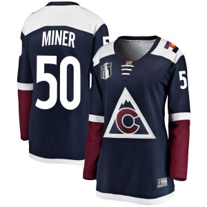 Trent Miner Women's Fanatics Branded Colorado Avalanche Breakaway Navy Alternate 2022 Stanley Cup Final Patch Jersey