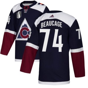 Alex Beaucage Youth Adidas Colorado Avalanche Authentic Navy Alternate 2022 Stanley Cup Final Patch Jersey