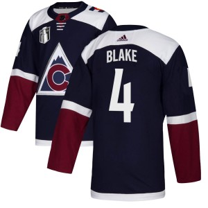 Rob Blake Youth Adidas Colorado Avalanche Authentic Navy Alternate 2022 Stanley Cup Final Patch Jersey