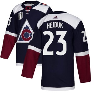 Milan Hejduk Youth Adidas Colorado Avalanche Authentic Navy Alternate 2022 Stanley Cup Final Patch Jersey