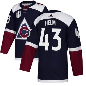 Darren Helm Youth Adidas Colorado Avalanche Authentic Navy Alternate 2022 Stanley Cup Final Patch Jersey
