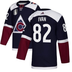 Ivan Ivan Youth Adidas Colorado Avalanche Authentic Navy Alternate 2022 Stanley Cup Final Patch Jersey