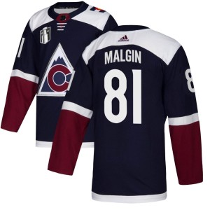 Denis Malgin Youth Adidas Colorado Avalanche Authentic Navy Alternate 2022 Stanley Cup Final Patch Jersey