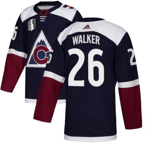 Sean Walker Youth Adidas Colorado Avalanche Authentic Navy Alternate 2022 Stanley Cup Final Patch Jersey