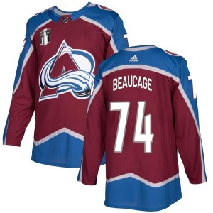 Alex Beaucage Men's Adidas Colorado Avalanche Authentic Burgundy Home 2022 Stanley Cup Final Patch Jersey