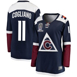 Andrew Cogliano Women's Fanatics Branded Colorado Avalanche Breakaway Navy Alternate 2022 Stanley Cup Champions Jersey