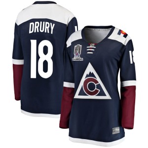 Chris Drury Women's Fanatics Branded Colorado Avalanche Breakaway Navy Alternate 2022 Stanley Cup Champions Jersey