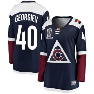 Alexandar Georgiev Women's Fanatics Branded Colorado Avalanche Breakaway Navy Alternate 2022 Stanley Cup Champions Jersey