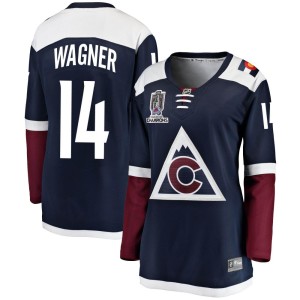 Chris Wagner Women's Fanatics Branded Colorado Avalanche Breakaway Navy Alternate 2022 Stanley Cup Champions Jersey