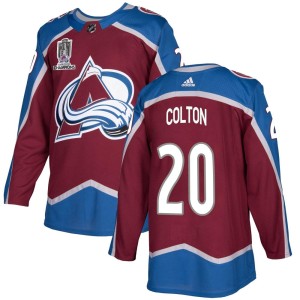 Ross Colton Men's Adidas Colorado Avalanche Authentic Burgundy Home 2022 Stanley Cup Champions Jersey