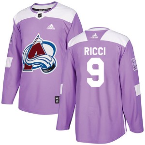 Mike Ricci Men's Adidas Colorado Avalanche Authentic Purple Fights Cancer Practice Jersey