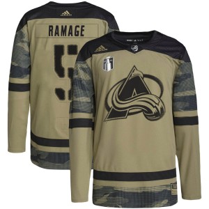 Rob Ramage Youth Adidas Colorado Avalanche Authentic Camo Military Appreciation Practice 2022 Stanley Cup Final Patch Jersey