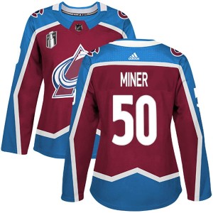 Trent Miner Women's Adidas Colorado Avalanche Authentic Burgundy Home 2022 Stanley Cup Final Patch Jersey