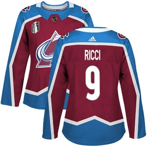 Mike Ricci Women's Adidas Colorado Avalanche Authentic Burgundy Home 2022 Stanley Cup Final Patch Jersey