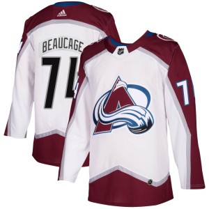 Alex Beaucage Youth Adidas Colorado Avalanche Authentic White 2020/21 Away Jersey