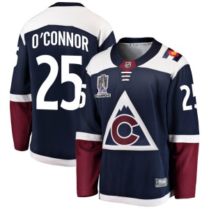 Logan O'Connor Men's Fanatics Branded Colorado Avalanche Breakaway Navy Alternate 2022 Stanley Cup Champions Jersey