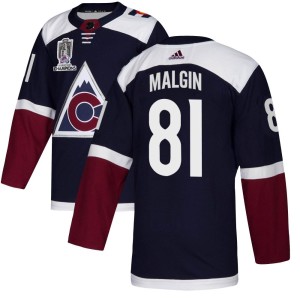 Denis Malgin Men's Adidas Colorado Avalanche Authentic Navy Alternate 2022 Stanley Cup Champions Jersey