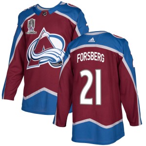 Peter Forsberg Youth Adidas Colorado Avalanche Authentic Burgundy Home 2022 Stanley Cup Champions Jersey