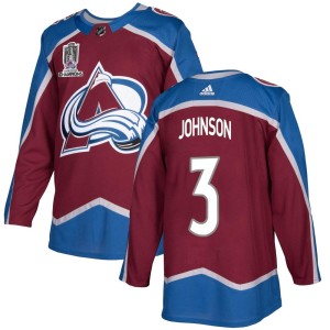 Jack Johnson Youth Adidas Colorado Avalanche Authentic Burgundy Home 2022 Stanley Cup Champions Jersey