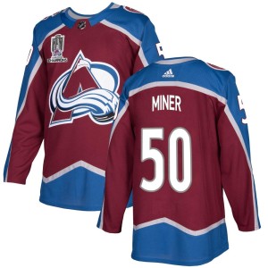 Trent Miner Youth Adidas Colorado Avalanche Authentic Burgundy Home 2022 Stanley Cup Champions Jersey