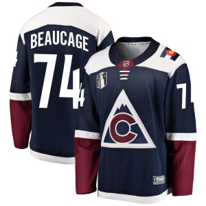 Alex Beaucage Men's Fanatics Branded Colorado Avalanche Breakaway Navy Alternate 2022 Stanley Cup Final Patch Jersey