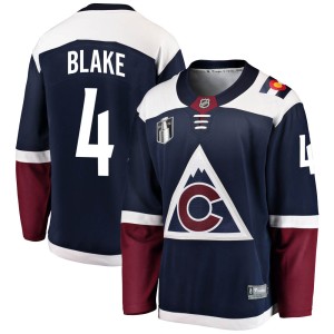 Rob Blake Men's Fanatics Branded Colorado Avalanche Breakaway Navy Alternate 2022 Stanley Cup Final Patch Jersey