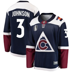 Jack Johnson Men's Fanatics Branded Colorado Avalanche Breakaway Navy Alternate 2022 Stanley Cup Final Patch Jersey