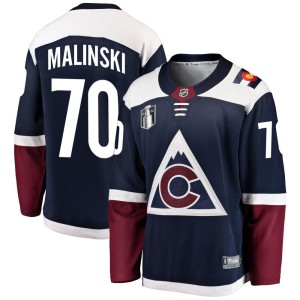 Sam Malinski Men's Fanatics Branded Colorado Avalanche Breakaway Navy Alternate 2022 Stanley Cup Final Patch Jersey