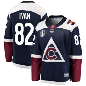 Ivan Ivan Youth Fanatics Branded Colorado Avalanche Breakaway Navy Alternate 2022 Stanley Cup Final Patch Jersey