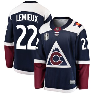 Claude Lemieux Youth Fanatics Branded Colorado Avalanche Breakaway Navy Alternate 2022 Stanley Cup Final Patch Jersey