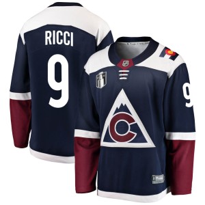 Mike Ricci Youth Fanatics Branded Colorado Avalanche Breakaway Navy Alternate 2022 Stanley Cup Final Patch Jersey