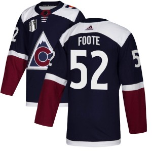 Adam Foote Men's Adidas Colorado Avalanche Authentic Navy Alternate 2022 Stanley Cup Final Patch Jersey