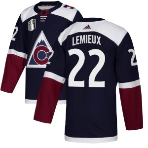 Claude Lemieux Men's Adidas Colorado Avalanche Authentic Navy Alternate 2022 Stanley Cup Final Patch Jersey