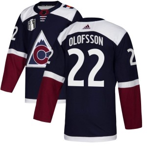 Fredrik Olofsson Men's Adidas Colorado Avalanche Authentic Navy Alternate 2022 Stanley Cup Final Patch Jersey