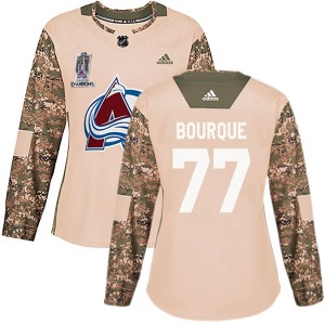 Raymond Bourque Women's Adidas Colorado Avalanche Authentic Camo Veterans Day Practice 2022 Stanley Cup Champions Jersey