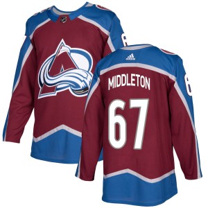 Keaton Middleton Youth Adidas Colorado Avalanche Authentic Burgundy Home Jersey