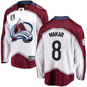 Cale Makar Youth Fanatics Branded Colorado Avalanche Breakaway White Away 2022 Stanley Cup Final Patch Jersey