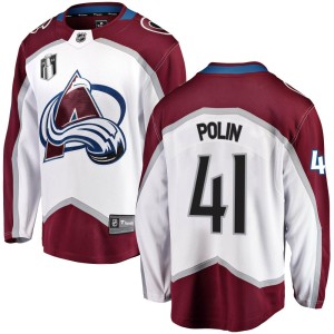 Jason Polin Youth Fanatics Branded Colorado Avalanche Breakaway White Away 2022 Stanley Cup Final Patch Jersey
