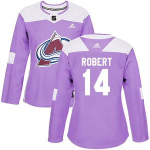 Rene Robert Women's Adidas Colorado Avalanche Authentic Purple Fights Cancer Practice Jersey
