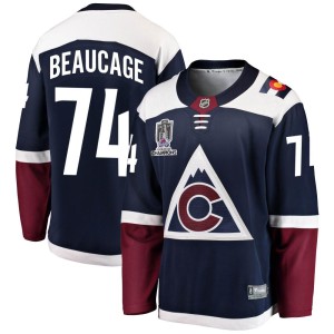 Alex Beaucage Youth Fanatics Branded Colorado Avalanche Breakaway Navy Alternate 2022 Stanley Cup Champions Jersey